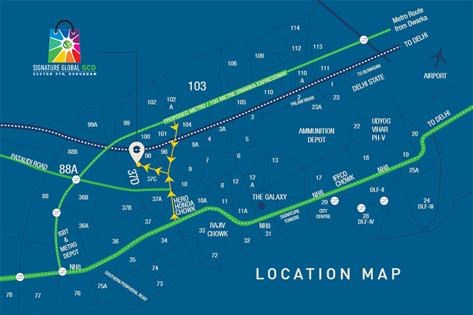 Location of Signature Global SCO